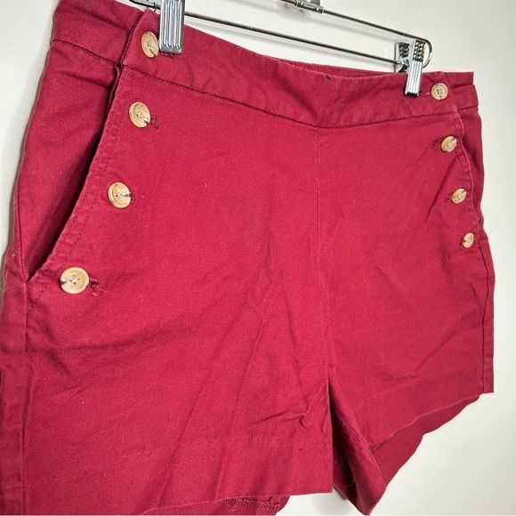Banana Republic High Waist Sailor Shorts Red Size 4 - Picture 4 of 8